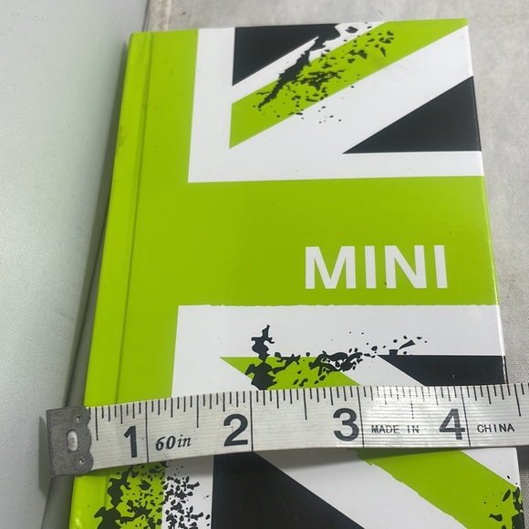 MINI Cooper lime green white and black mini graphing paper notebook - Picture 8 of 8